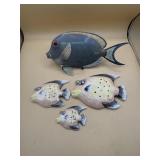Vantage ceramic fish wall hangers