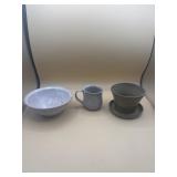 Vintage pottery lot some signed