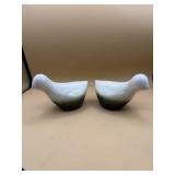 Mid Century Modern Ceramic White Bird Figurines