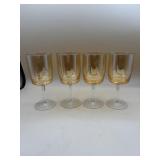 Vintage Amber/Gold Iridescent Wine Water Drinking