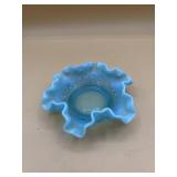 Vintage Fenton Glass - Blue Opalescent Hobnail