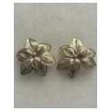 Vintage spun silver shoe clips