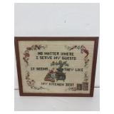 Vintage framed Crosstitch