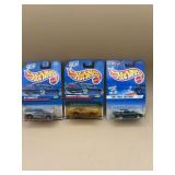 Three hot wheels collector cars
