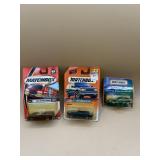 Three matchbox collector cars