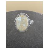 Vintage Estate Sterling Silver Mother Of Pearl