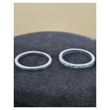 Sterling silver band rings unknown size