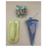 Vintage pottery wall pockets