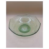 Vintage Indiana Flower etched  Light Green