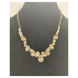 Champagne Rhinestone Crystal Bib Statement Choker