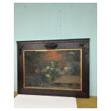 Antique framed litho large ornate framed under