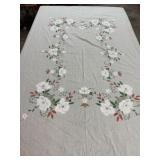 Vintage table clothe flower themed