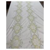 Beautiful green embroidery table cloth