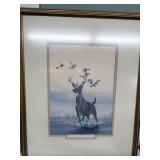 This is a wildlife art print titled 'Whitetail