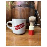 Vintage advertising Burma Shave shaving mug and