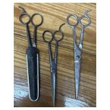Vintage lot of Barber Scissors