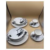 2 Sango Larry Laslo Calligraphy 5pc Setting