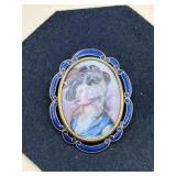 vintage Thomas Mott TLM brooch features a
