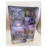 Extremely Rare Mattel Barbie Happy Family Midge &