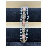 vintage-style, multi-strand panel bracelet,