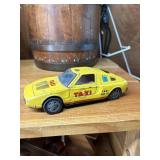 Vintage Japanese Tin Toy Car Benz Taxi Yoneya
