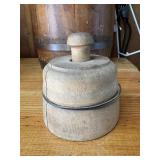 vintage primitive hand-carved wooden butter mold