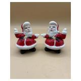 Vintage Christmas Santa Made In Japan Salt Pepper