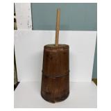 Antique Dasher Wood Butter Churn Primitive