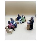 *Lot of 4* African American Family at Church Pew