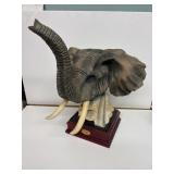 Ashley Belle elephant bust features a detailed,