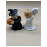 Vintage Halloween witch and ghost figures