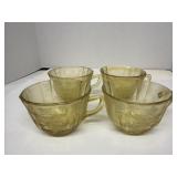 Depression Yellow Amber four cups