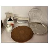 Collection of vintage kitchen and serving items