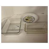 Pyrex casserole dish, glass bake glass bread dish
