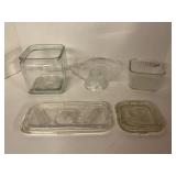 Vintage federal vegetables glass and other glass