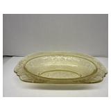 Depression Yellow Amber oval Serving Bowl