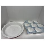 Heart Muffin Dish and Pie Plate Dish