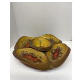 Mid Century California Pottery Lazy Susan Server