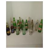 Vintage glass coke and Sundrop Bottles