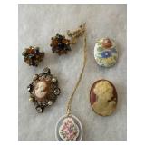 Vintage Cameos and Costume Jewelry