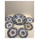 Antique Meissen Germany Flow Blue Bowls and