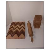 Gorgeous Wooden Butcher's block with Wooden