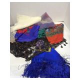 Scarves Purples Red Green