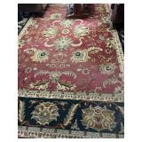 Lane Feizy Rug Navy, cream, gray & burgundy area