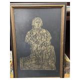 Roman? mid Century Picture  12x17 1/2