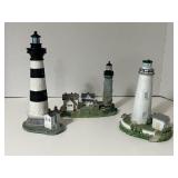 SCAASIS Originals Inc.  Lighthouses, lot of 3.
