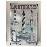 NC Light houses wall plaque.  15.5'x 23.5'