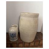 Antique 2 Gallon Butter Churn Has crack Henry