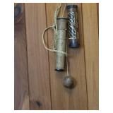 Vintage hand-carved bamboo blowgun dart quiver