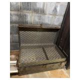 Antique Metal Trunk with Tray  need tlc